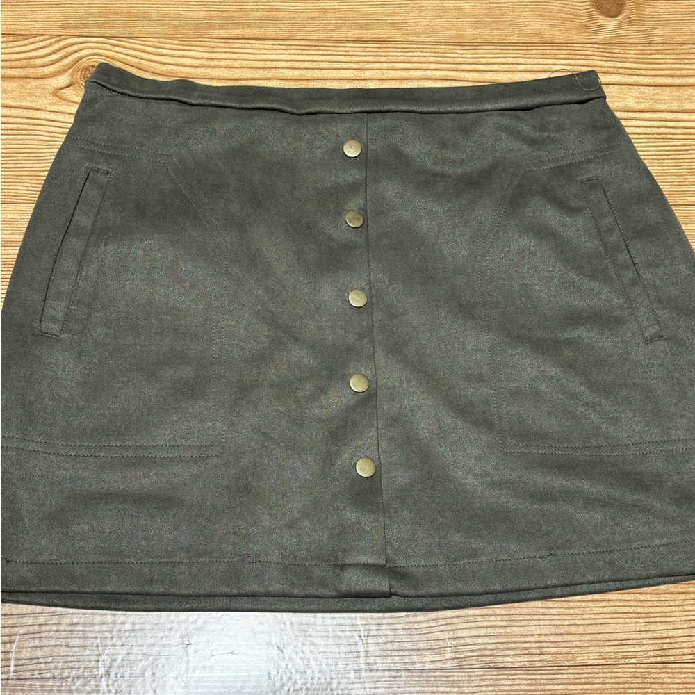 Suede skirt